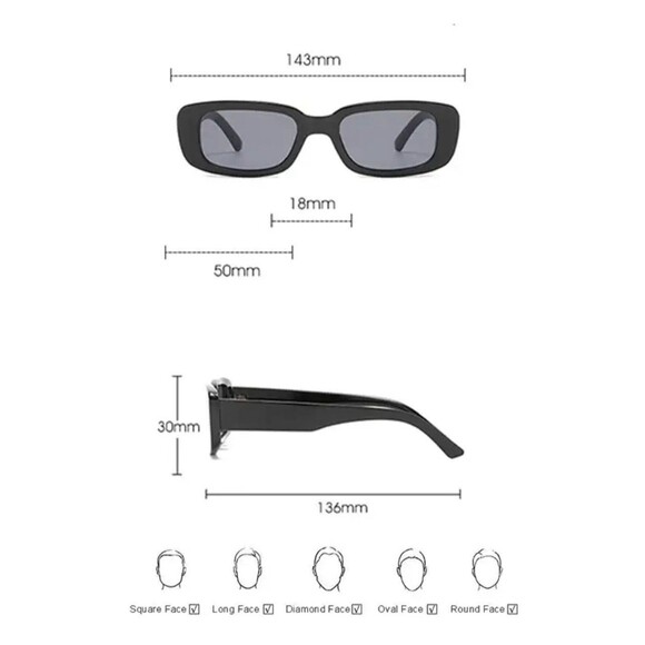 2022 New Square Eyewear Fashion Vintage Sunglasses Women Brand Designer Retro Re - Picture 4 of 4